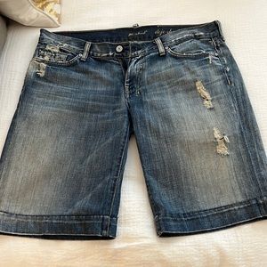 7 for all mankind jean shorts
